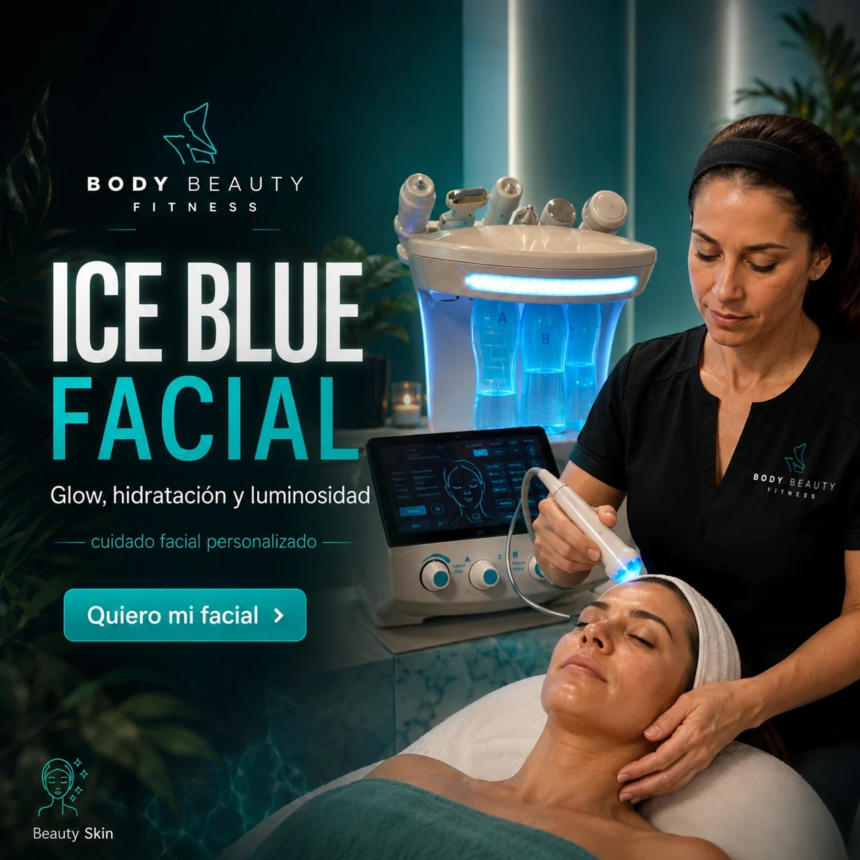 Cuidado facial personalizado con tecnología Ice Blue